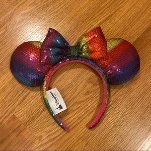 Limited Edition & Discontinued Rainbow Sequins Mickey Disney Ears